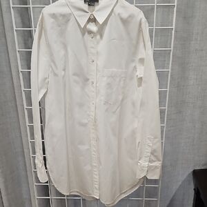 Vince Crisp White Dress Shirt Extra Long